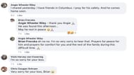 Comments on Brian's Facebook (Image via Brian Frecska/Facebook)